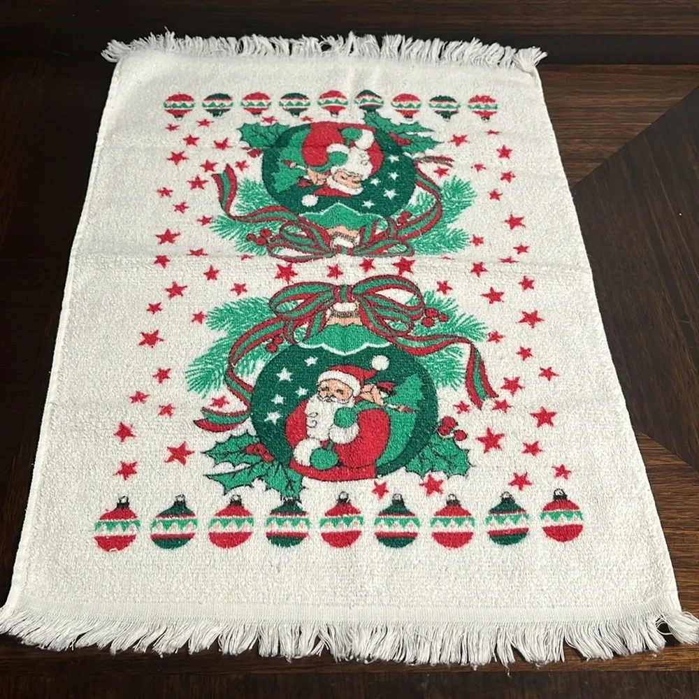 VINTAGE 7 pieces Festive Christmas Holiday Towels Set Christmas decor